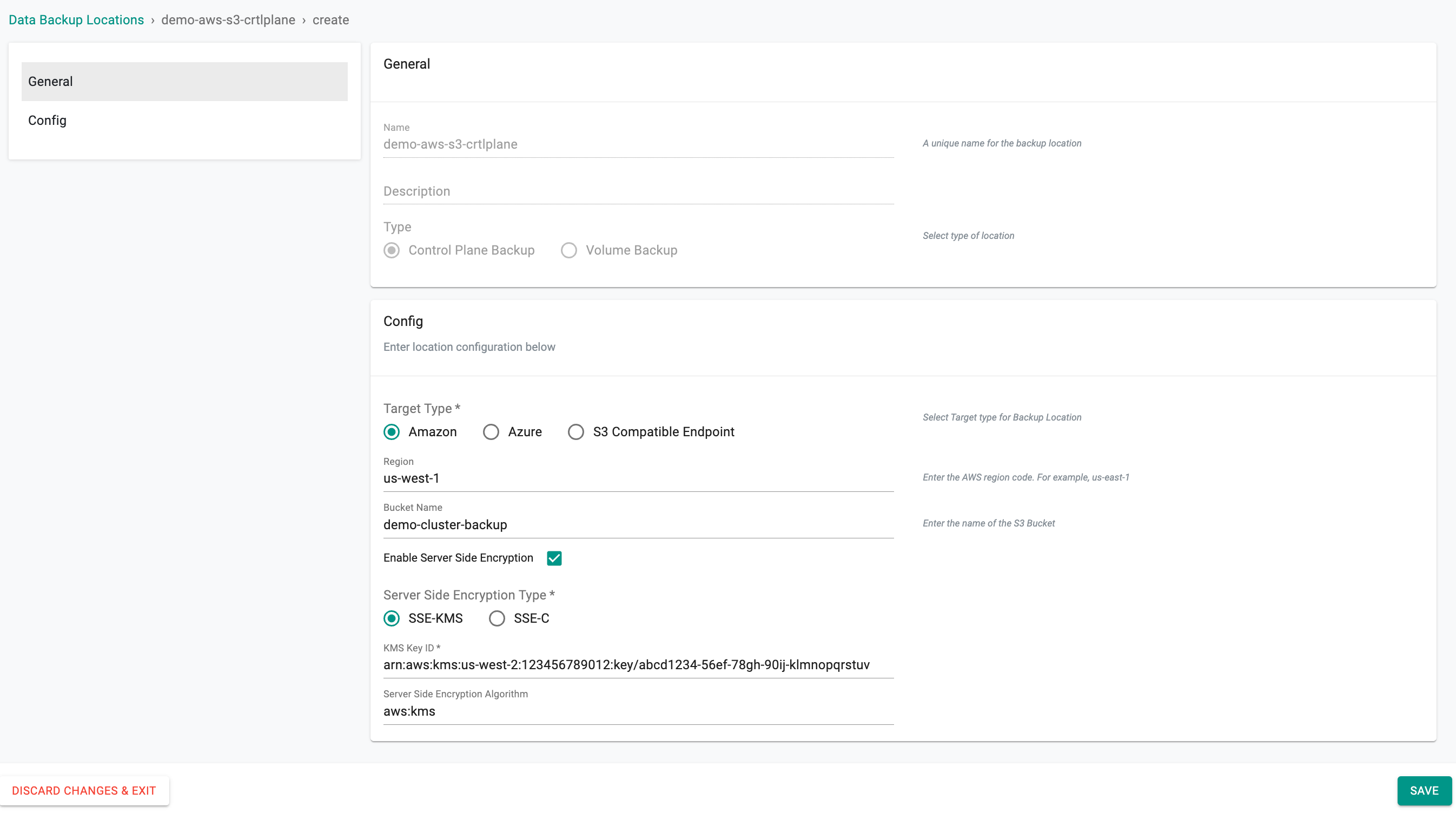 Configure Location