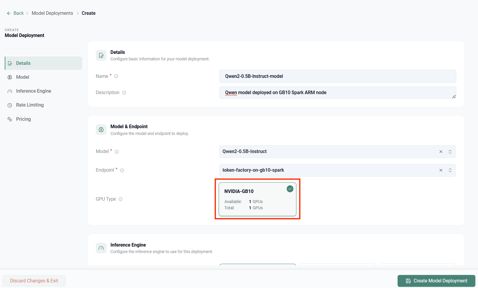 Model Deployment on GB10