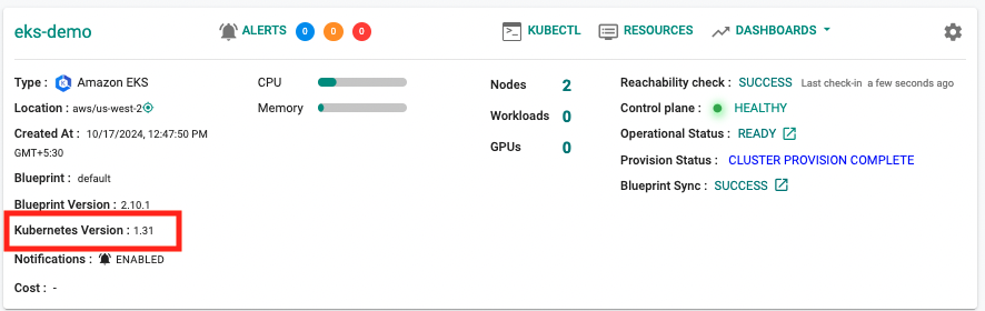 New EKS Cluster v1.31