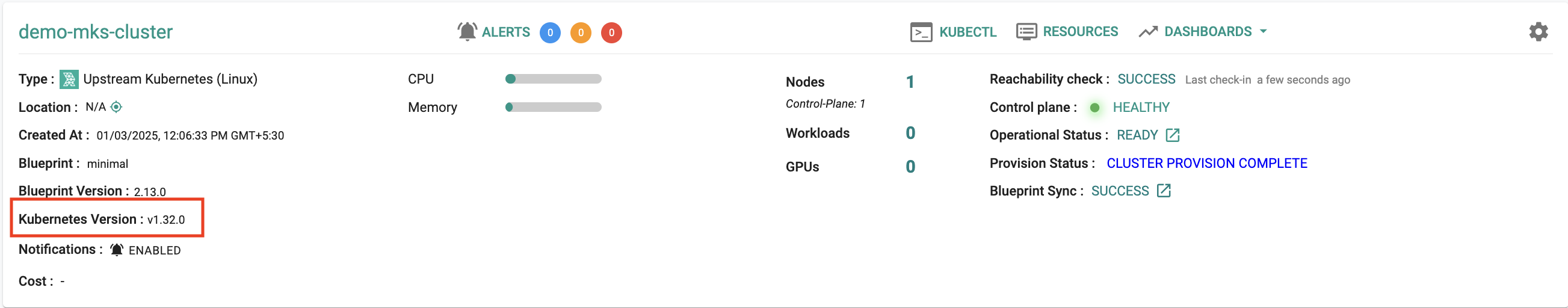 New Cluster based on K8S 1.32