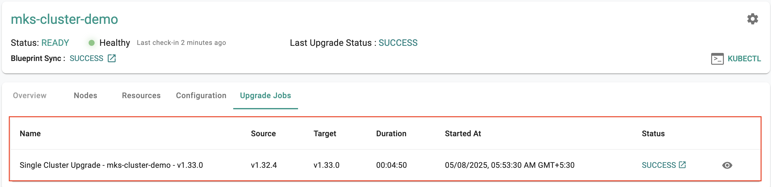 In-Place Upgrades job
