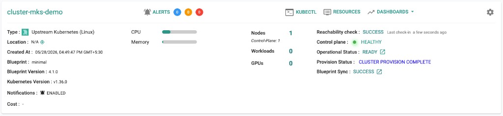 New Cluster based on K8S 1.36