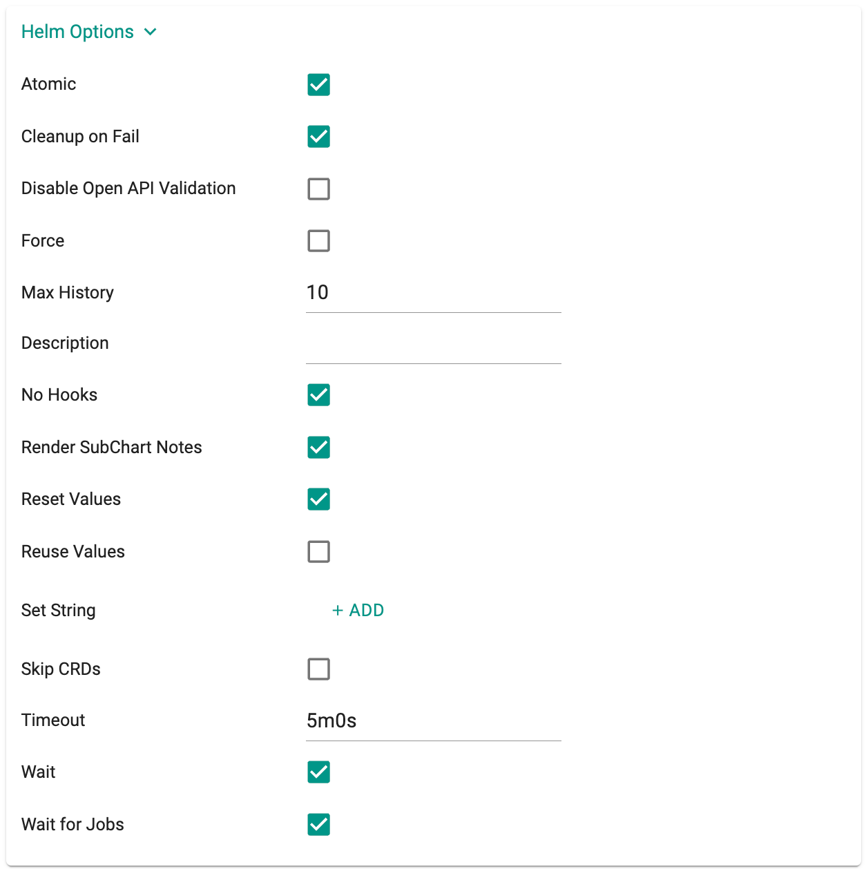 Helm Version Git Override