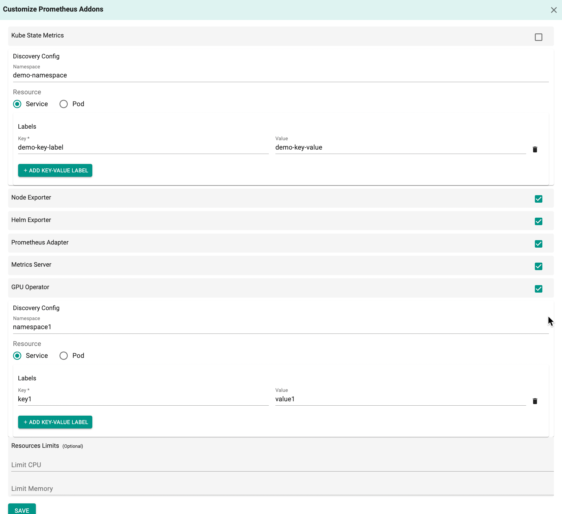 Dashboard Metrics