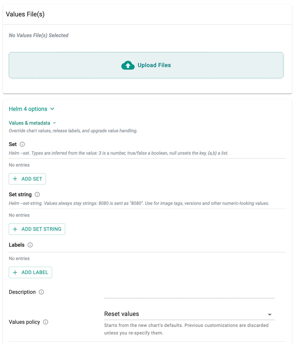 Values & metadata