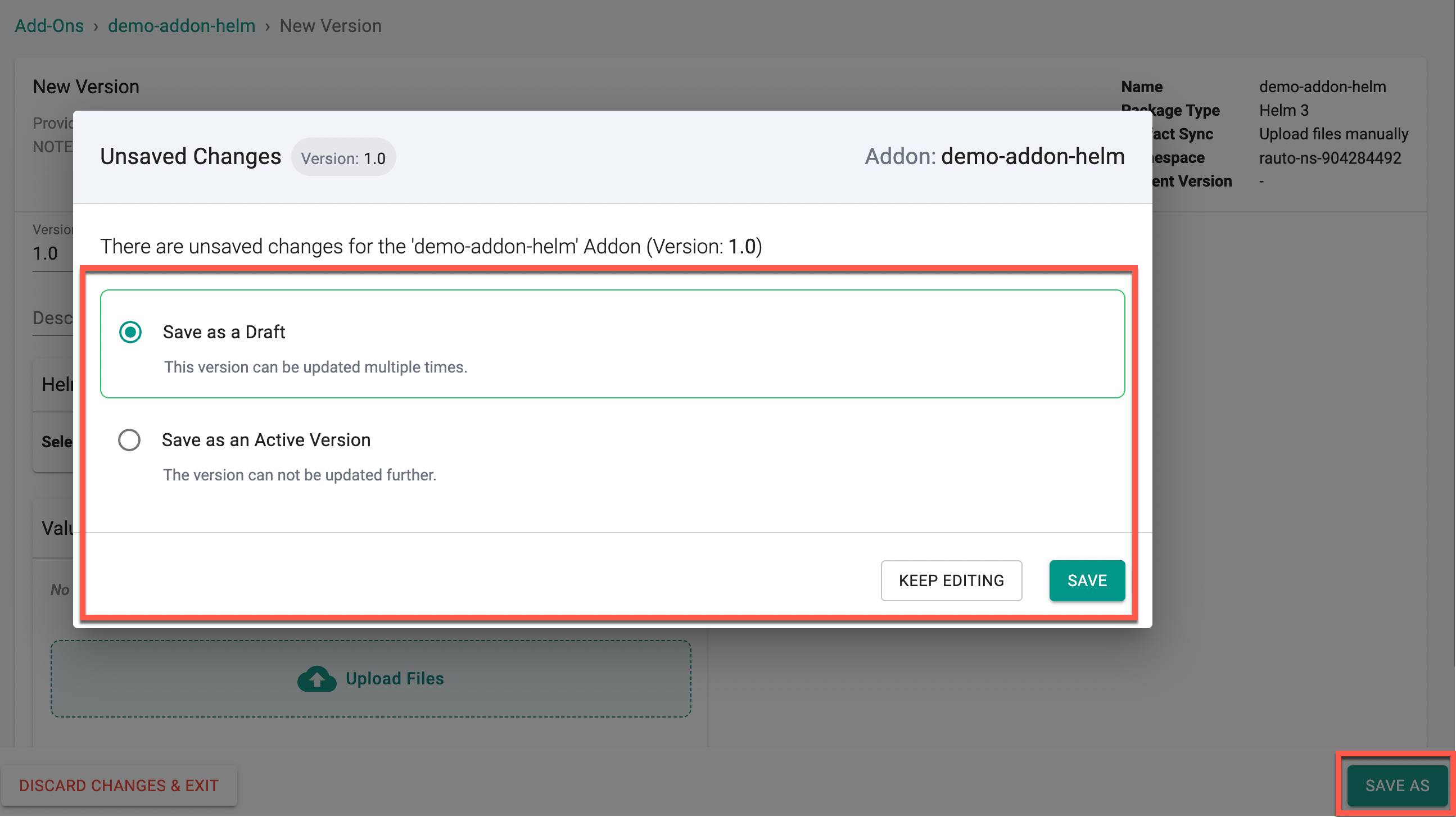 Helm Version Git Override