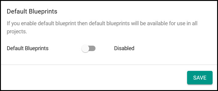 Disable Default Blueprint