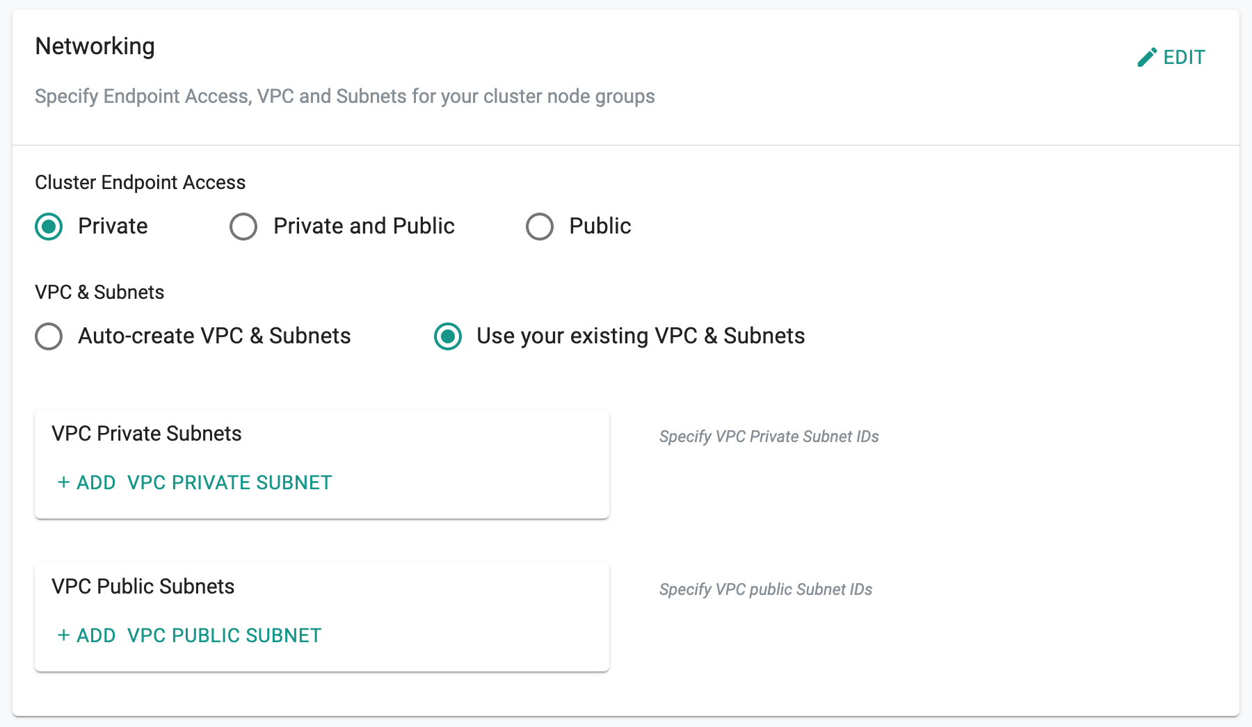 Networking Use Existing