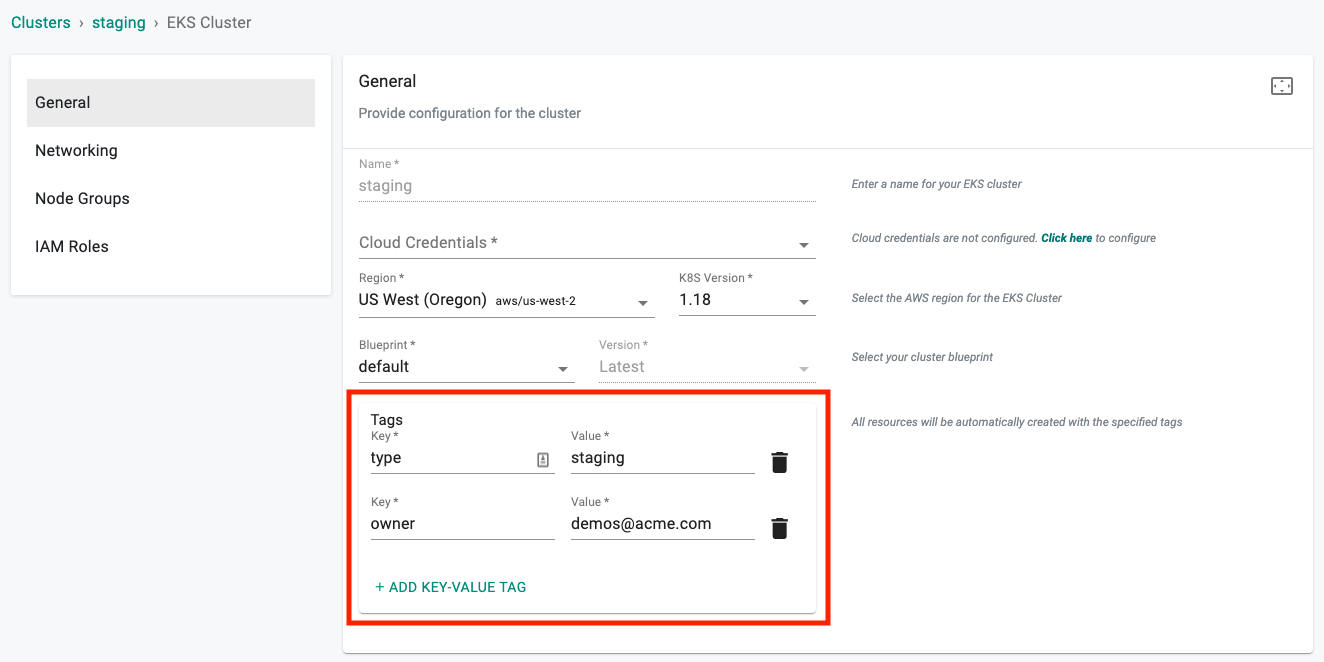 AWS Tags Initial Provisioning