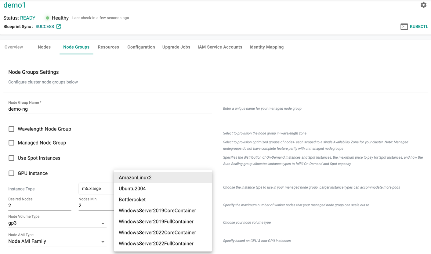 Add Windows Nodegroup