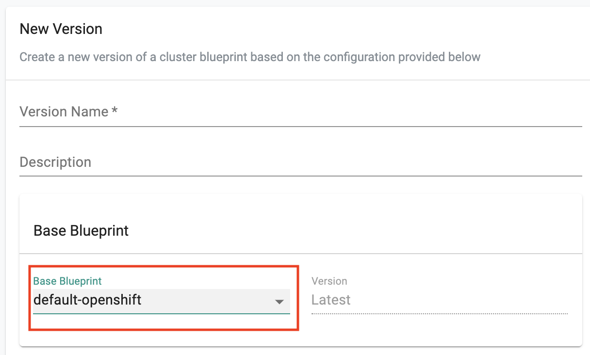 Custom Blueprint for Openshift