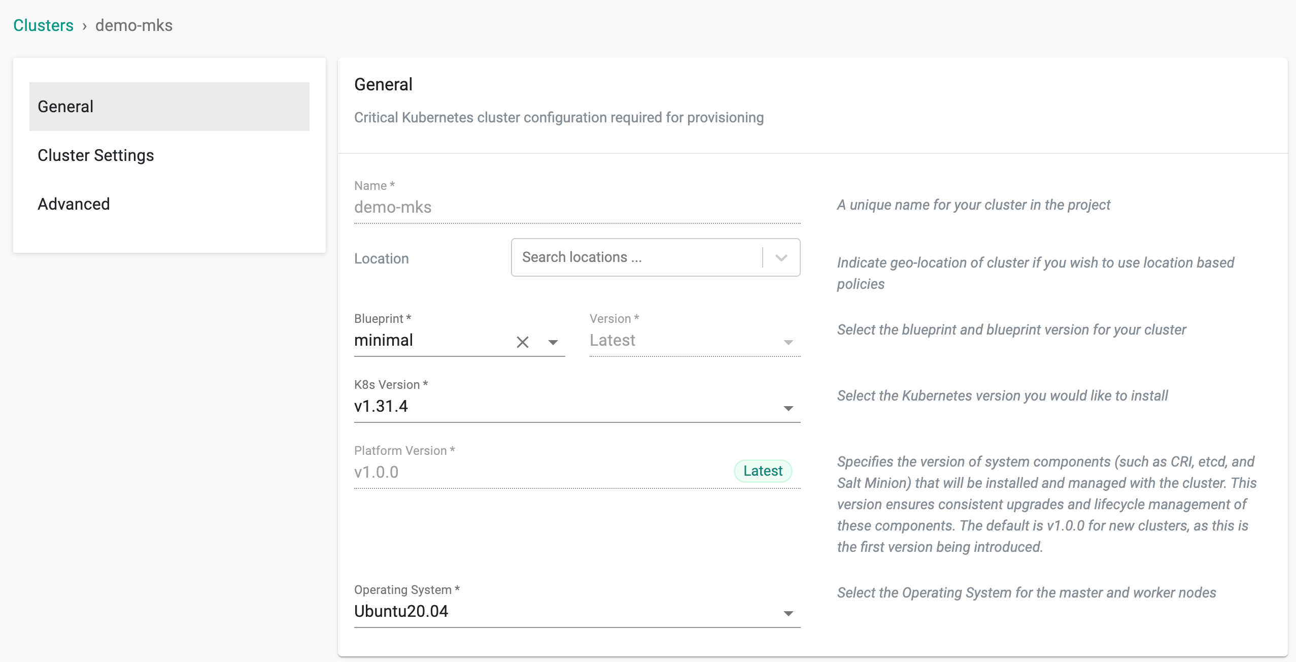 General Settings