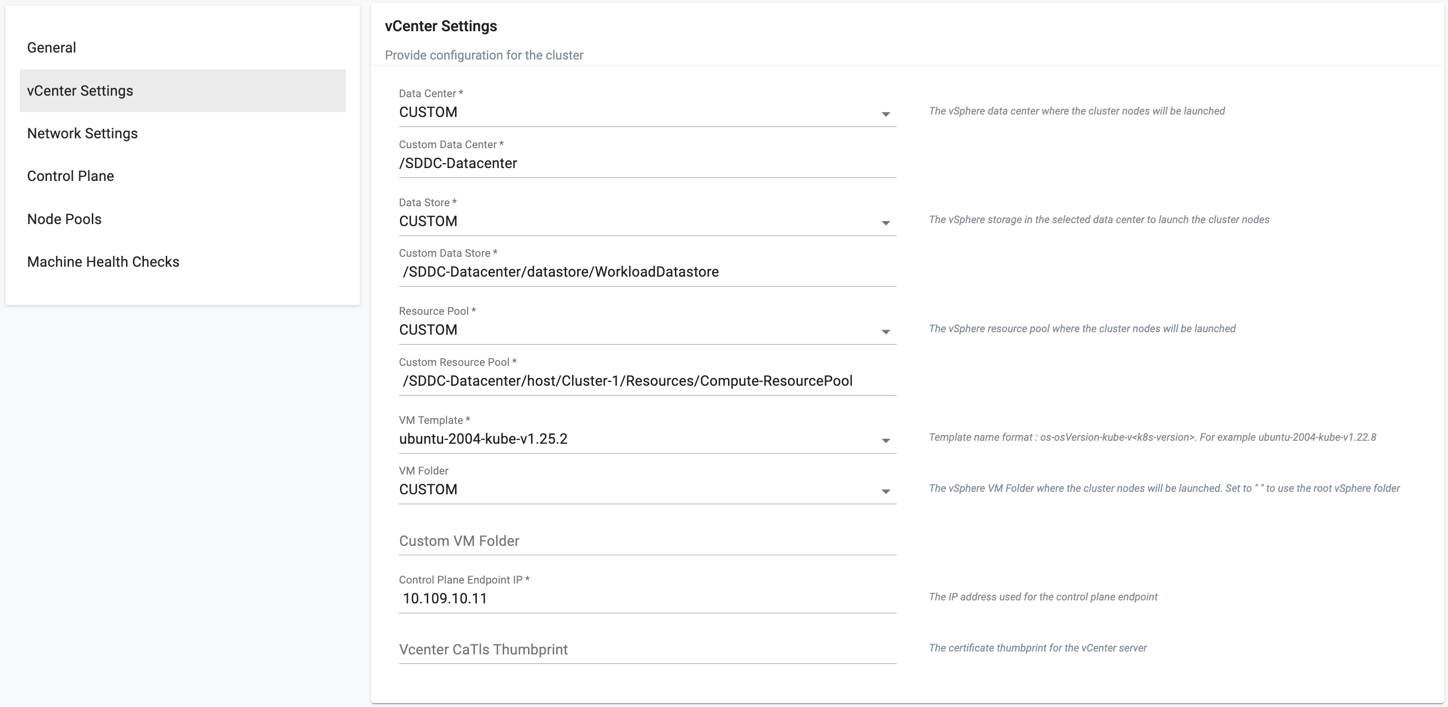 Customize Cluster