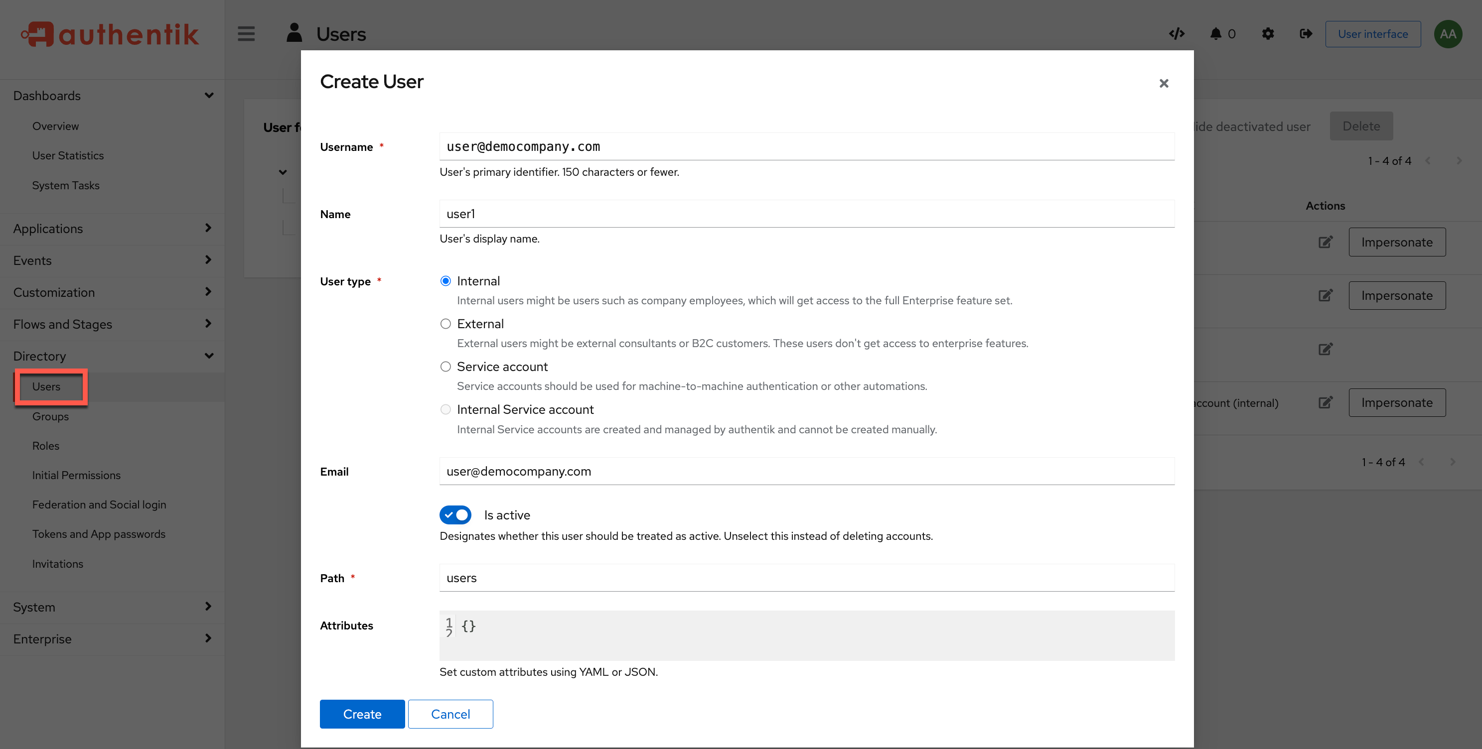 Create IdP