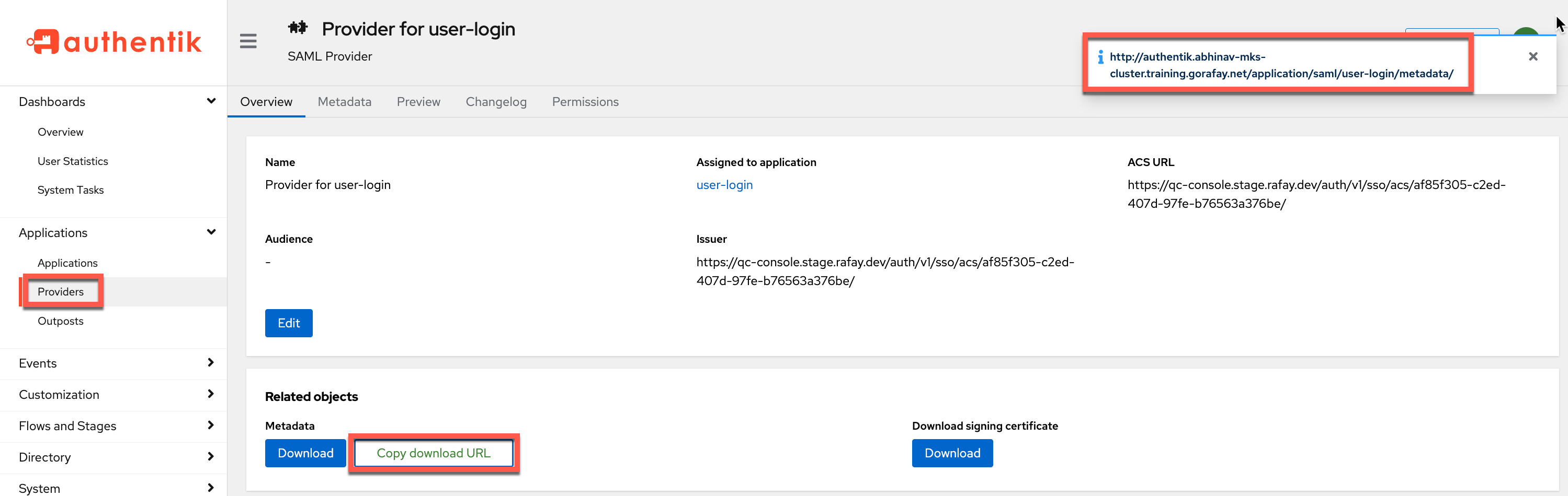 IdP Metadata