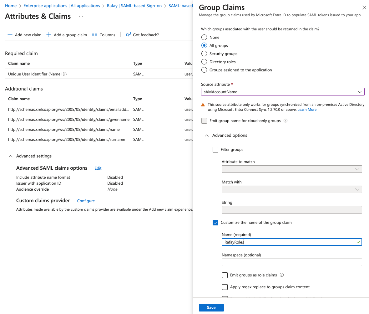 Configure SAML