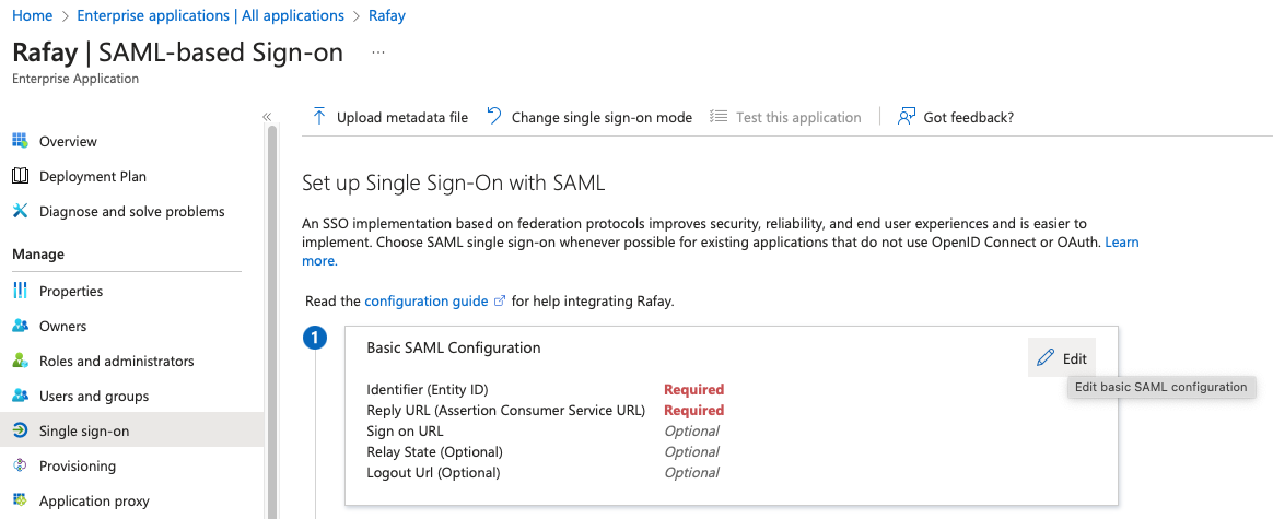 Configure SAML