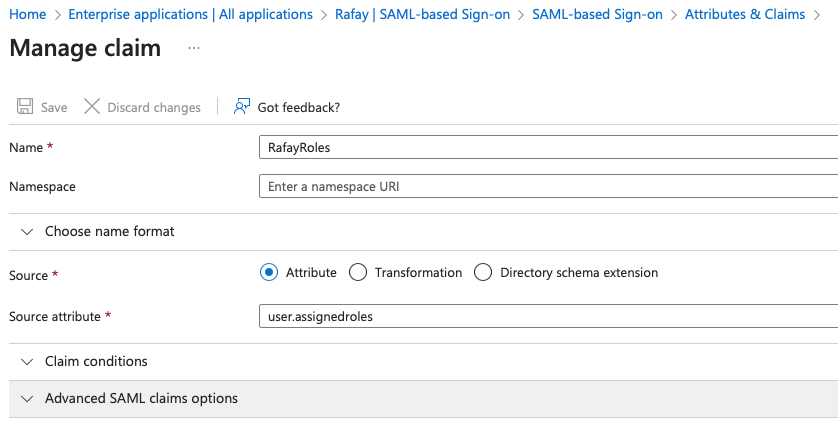 Configure SAML