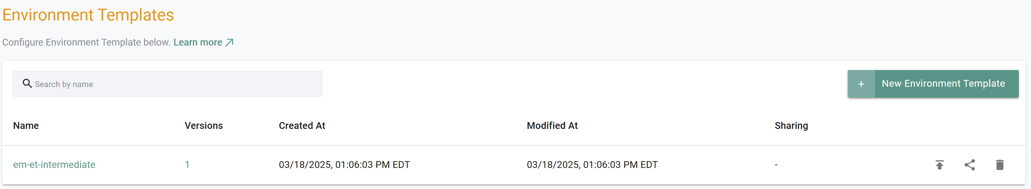 Environment Template