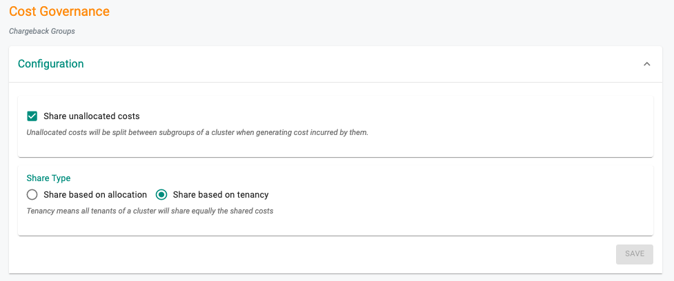 Shared Cost Policy