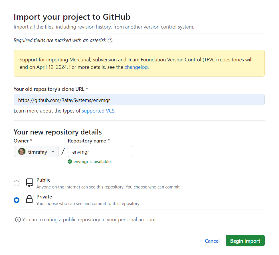 GitHub Import