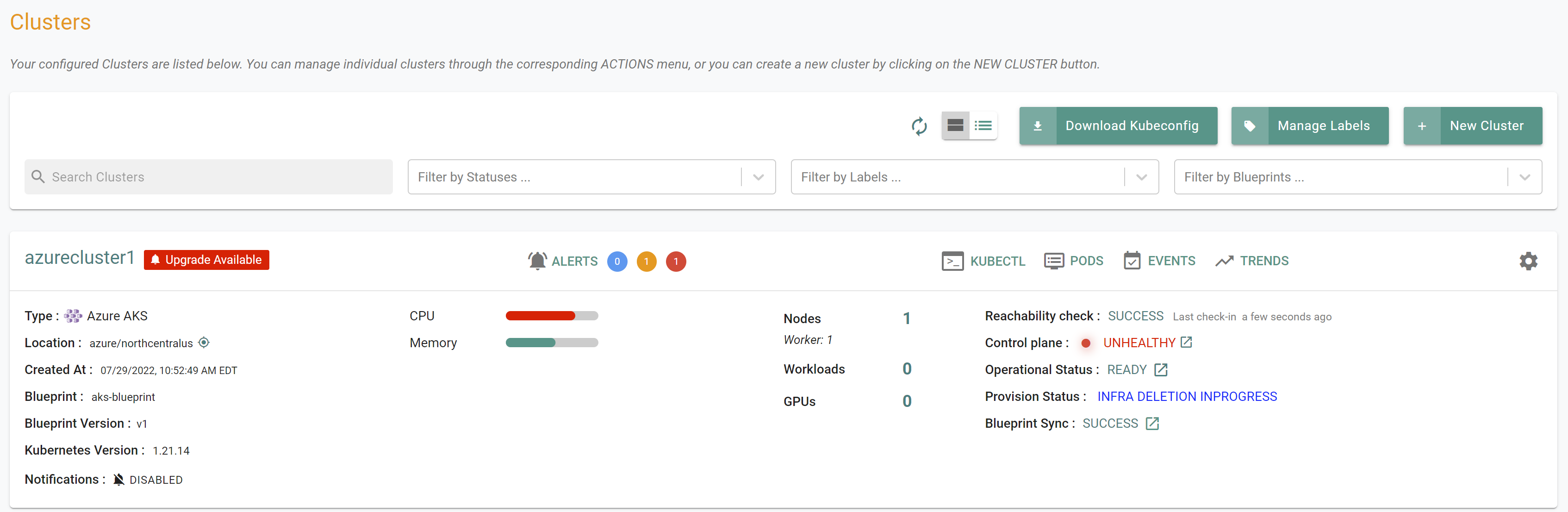 Cluster Deprovisioning