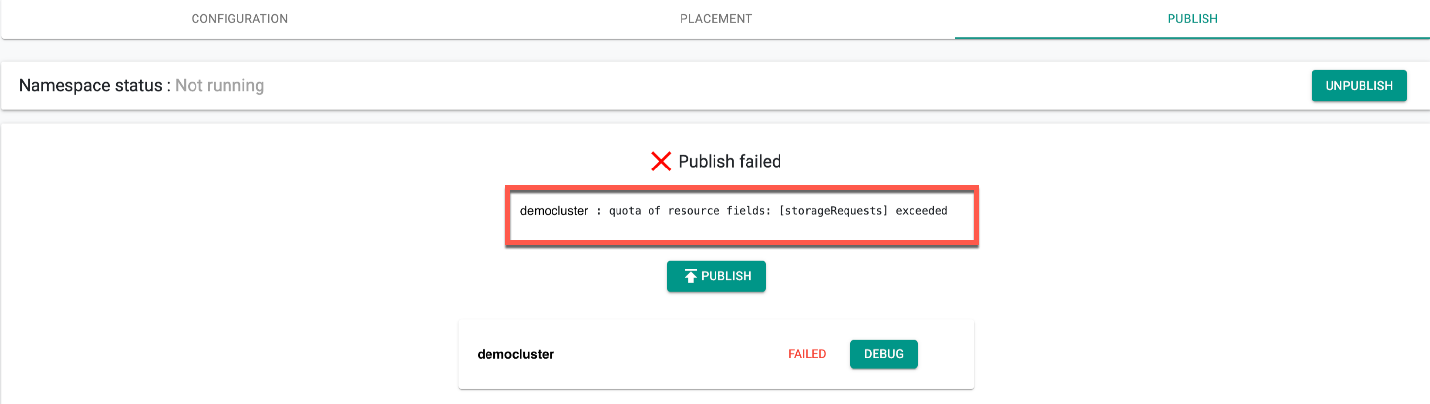 Namespace Resource Quota