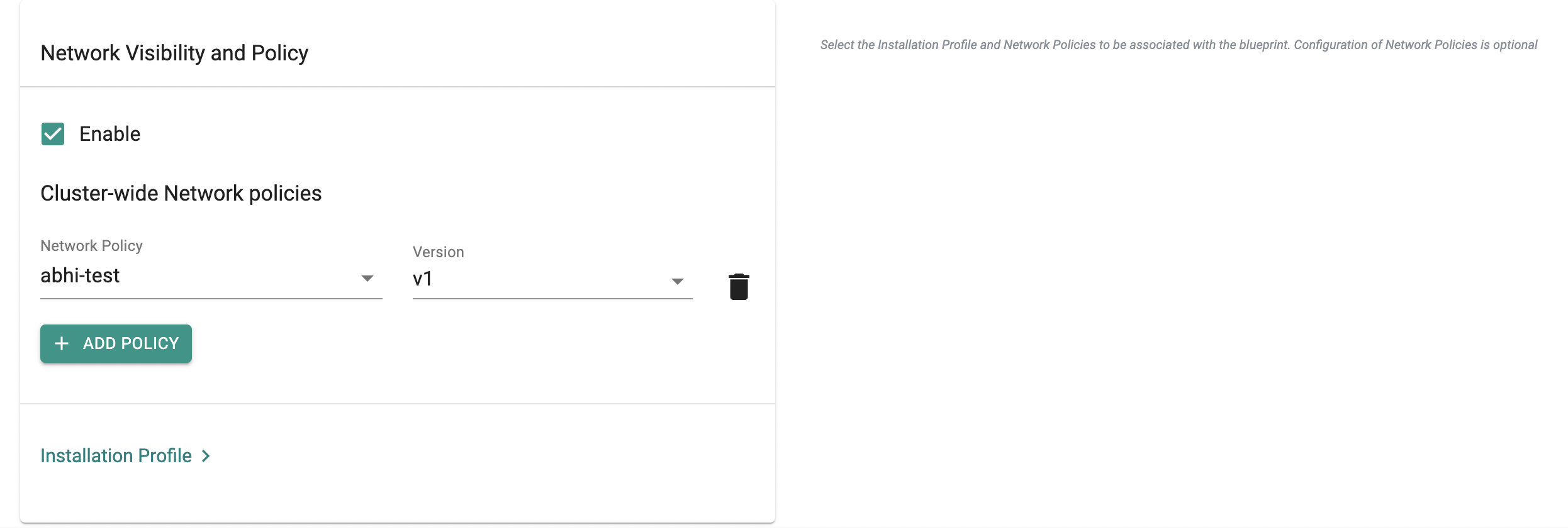 Update Blueprint with Cluster-Wide Policy