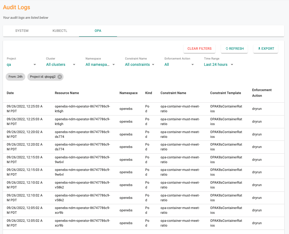 Audit Logs