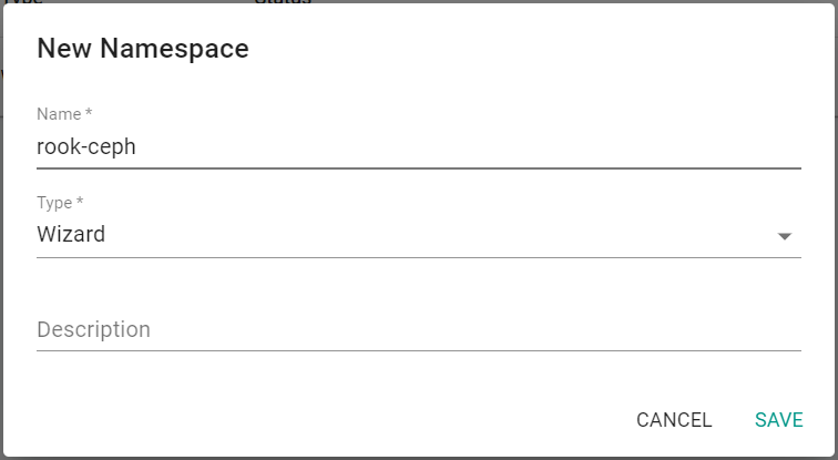 Create Namespace