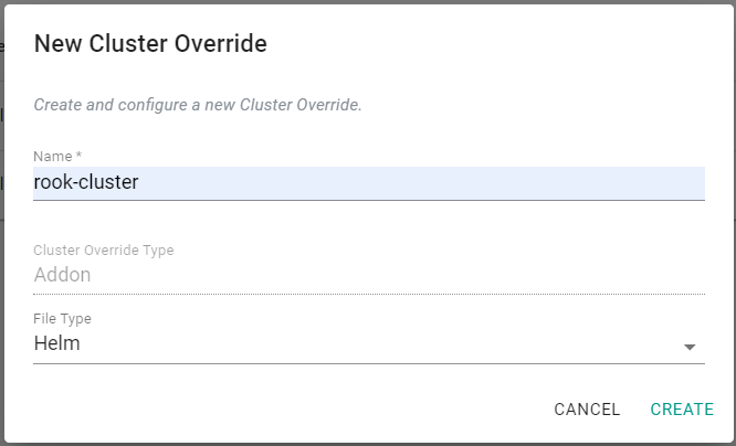 Create Override