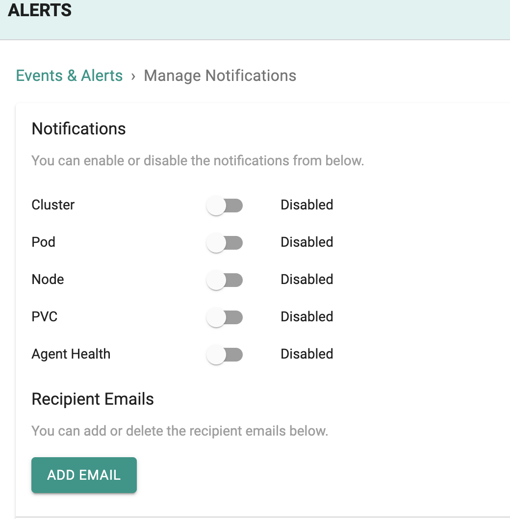 Configurable Notifications