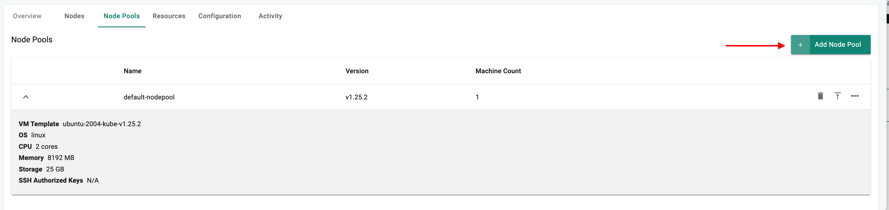 Vmware NodePool 1