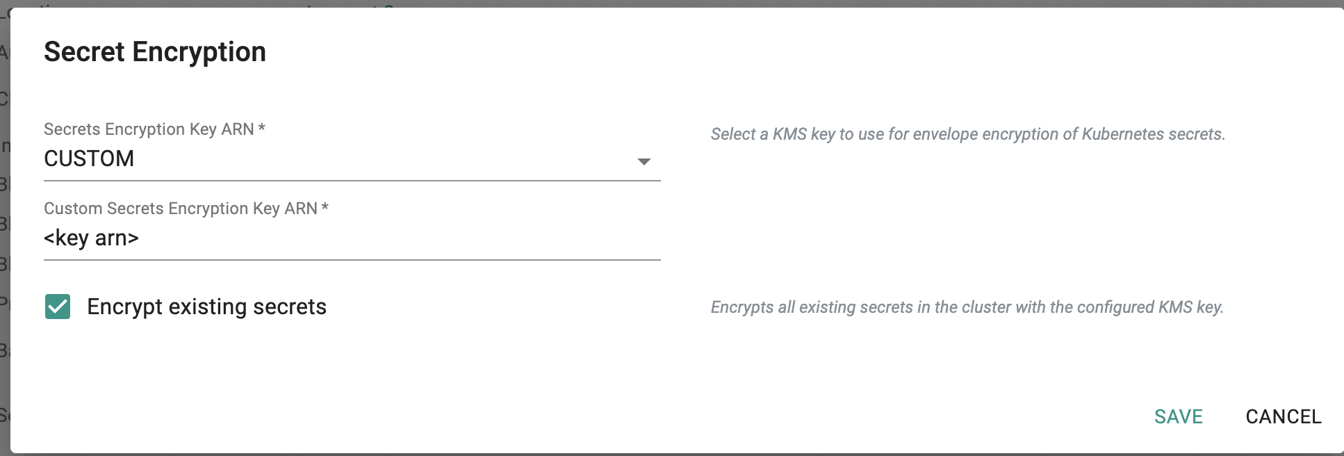 Existing EKS Cluster