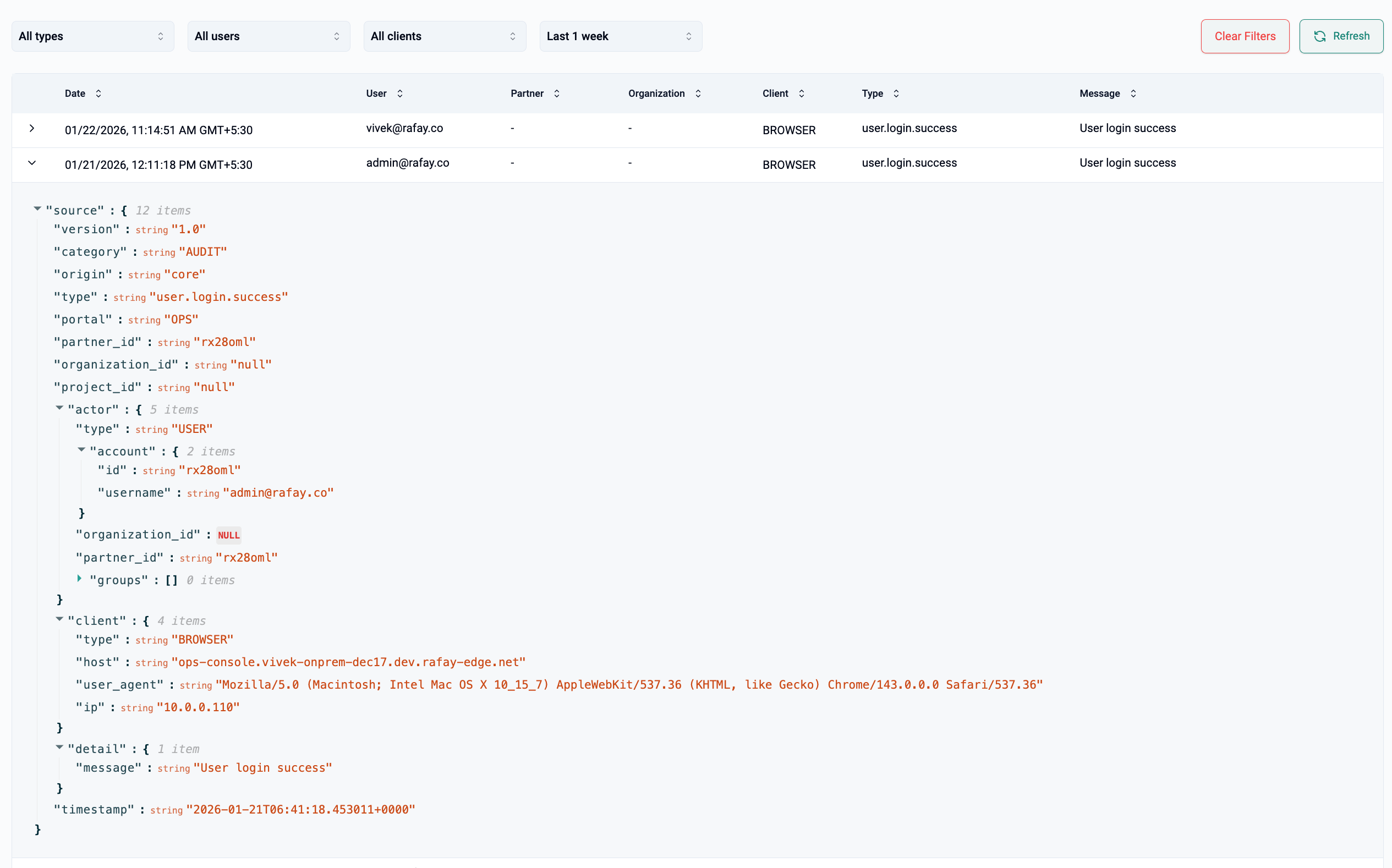 Audit Logs