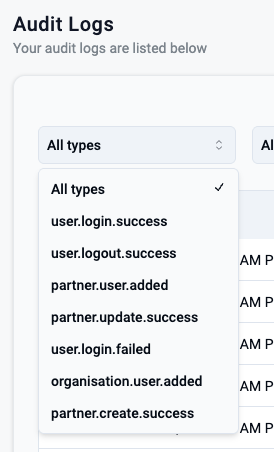 Audit Log Actions
