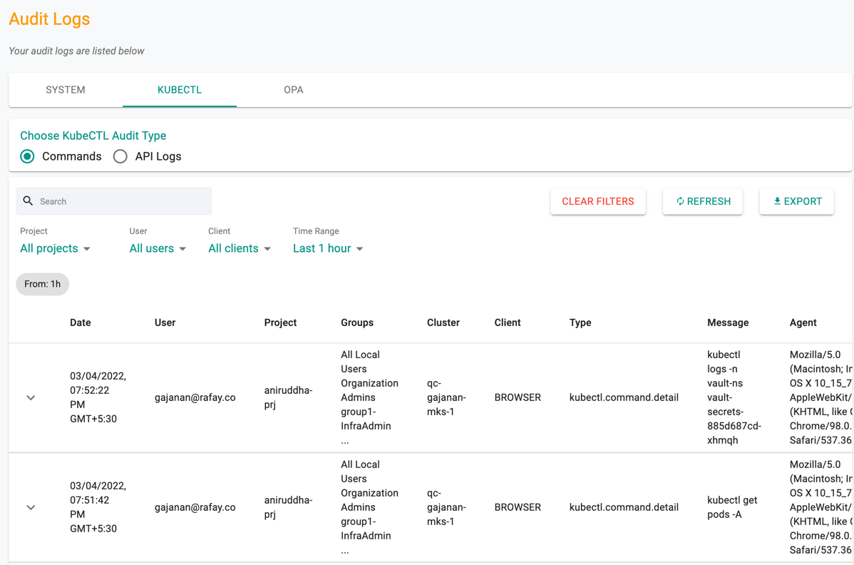 Kubectl Logs