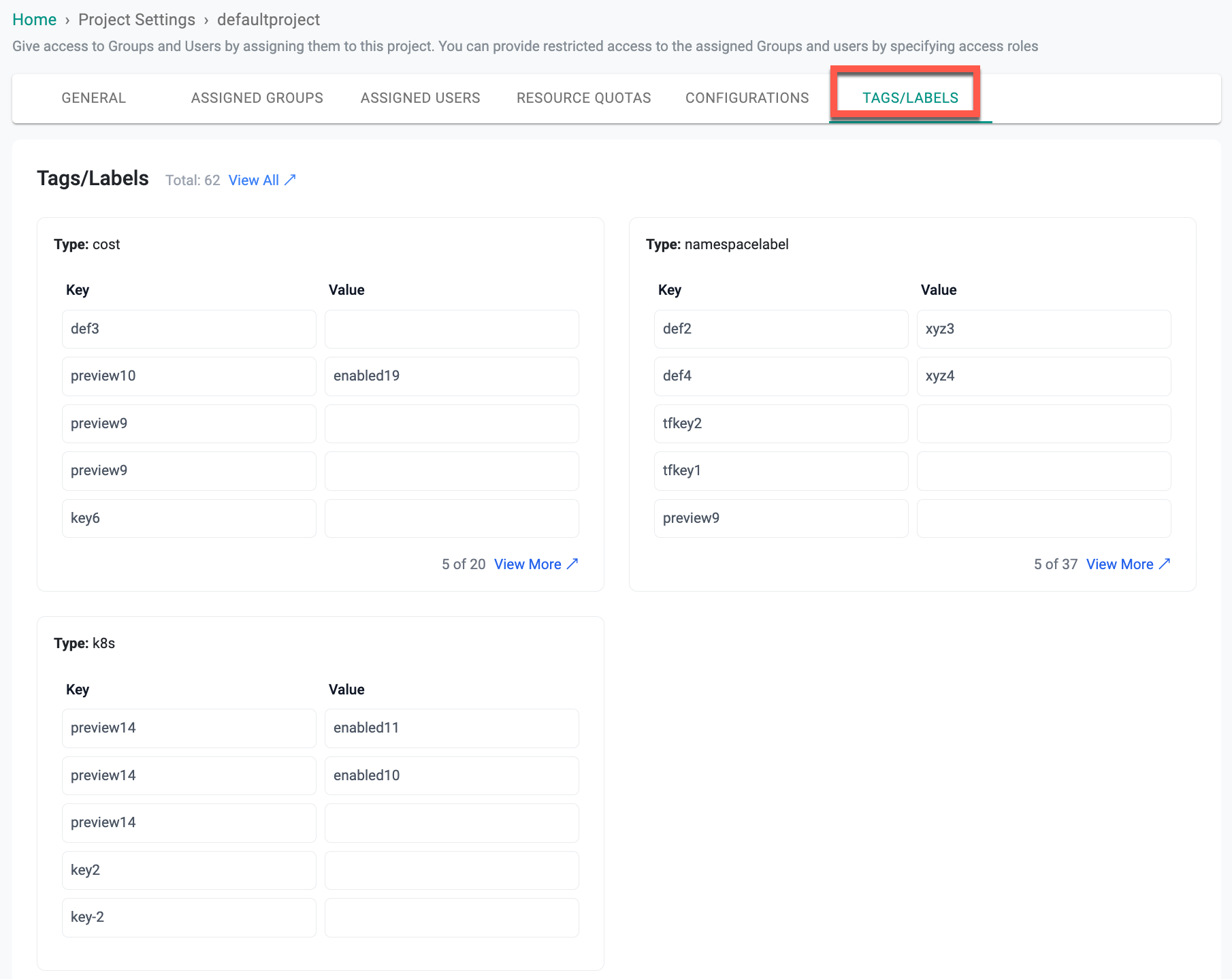 Resource Quotas for Namespaces