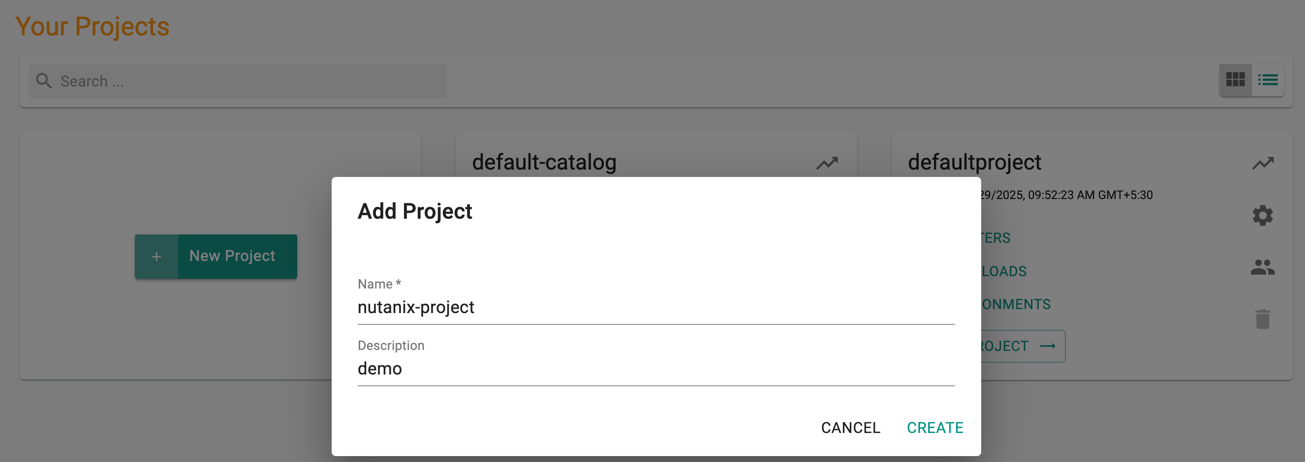 Create Project